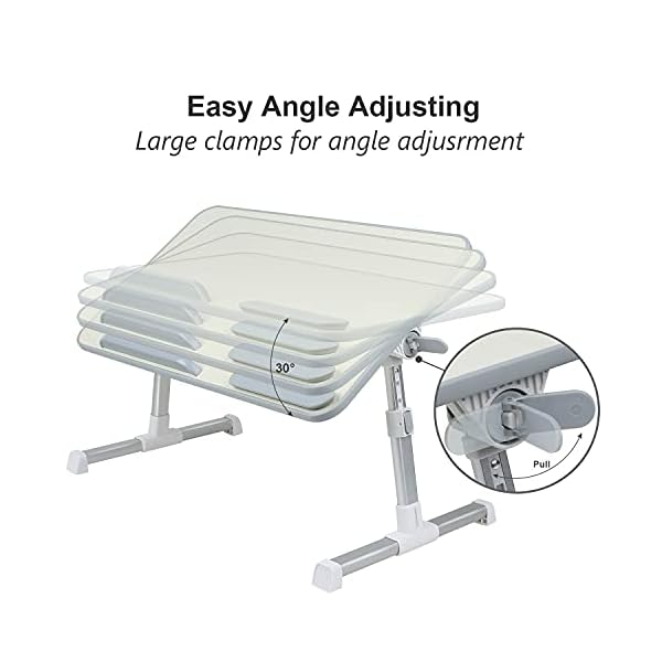 autumndeer Laptop Stand Computer Desk, Adjustable Laptop Table, Bed Tray, Lap Desks Bed Table for Eating, Bed Desk…