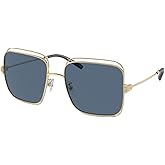 Tory Burch Sunglasses TY 6107 334980 Shiny Light Gold/Dark Blue Polyamide Stan