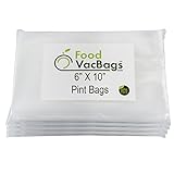 200 FoodVacBags 6" X 10" Vacuum Sealer 4 mil Food Storage Bags for Foodsaver