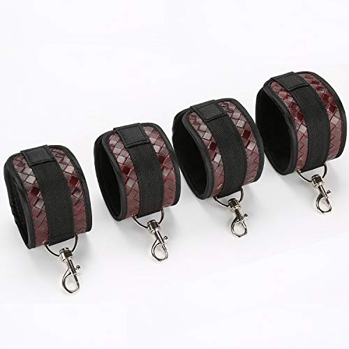 exreizst Adjustable Silver Spreader Bar Set with Leather Straps Set Sports Training (Silver 1)