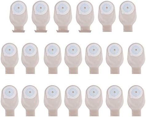 Disposable 20pcs Ostomy Colostomy Ileostomy Bag Safe Ostomy Drainable Pouch Cut to Fit One-Piece System - Skin Color