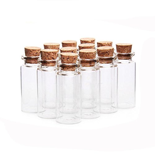 10ml clear small mini glass wide mouth bottle jars mess…
