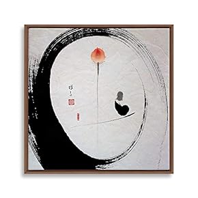 Framed Canvas Wall Art-Zen-Canvas Prints Home Artwork Decoration for Living Room,Bedroom - 16x16 inches