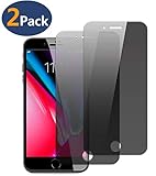 LEDitBe iPhone 8 Plus/7 Plus Privacy Screen Protector, Anti Spy Anti Peep Full Coverage Tempered Glass Screen Cover Shield Compatible with iPhone 8 Plus/iPhone 7 Plus'[2PACK][Black]