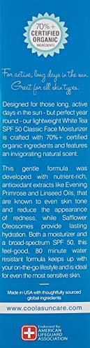COOLA Suncare Classic Sport Face SPF 50 Sunscreen, White Tea, 1.7 Fl Oz