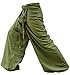 Yoga Pants Fisherman Trousers Day-to-day Relaxation Wear Around the House Plus Size Color Solid Olive