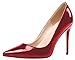 AOOAR Women's Heeled Slip On Pointy Dress Pumps Shoes