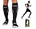 ABD ATHLETE INC. Plus Size Compression Socks 4 Wide Calf, Big and Tall, Men & Women 15-20 mmHg Reduce Pain Swelling. Maternity Nurse Travel Diabetic & Medical (WF MED, Black)