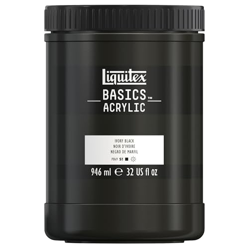 LIQUITEX Basics Acrylic Paint, Ivory Black, 946 ml Pot