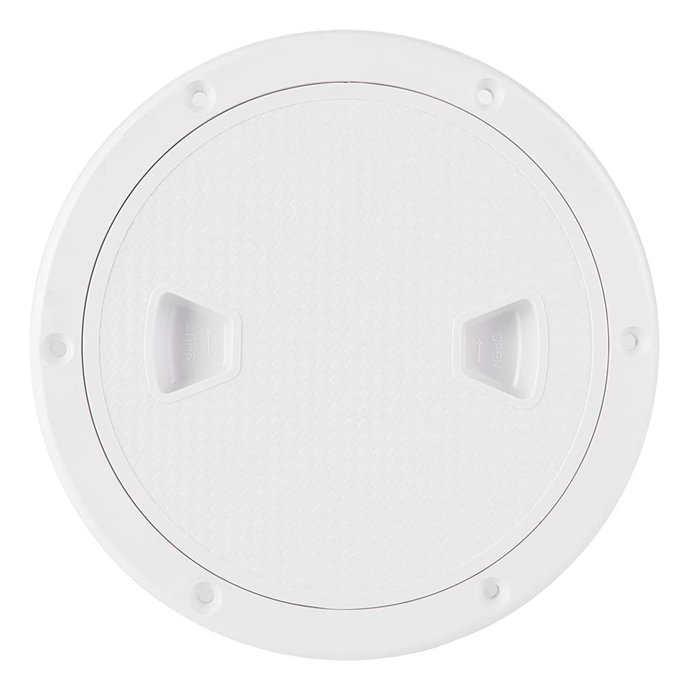 Deck Hatch Lid, Qiilu Marine ABS Rounded Deck Cover Inspection Hatch Yacht RV Boat Accessories(6inch)