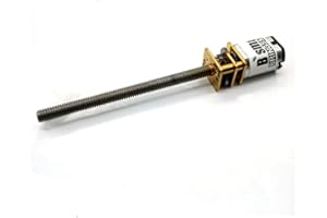 BRINGSMART Threaded Shaft M4 55mm DC Gear Motor 3V 6V 12V Mini Electric Screw Reducer N20 All Metal Gears Motor (1, 12V 1000rpm)