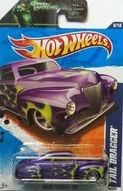 Mattel Hot Wheels HEAT FLEET '11 Purple TAIL DRAGGER 8/10 #98/244 on GREEN LANTERN Card by Hot Whees