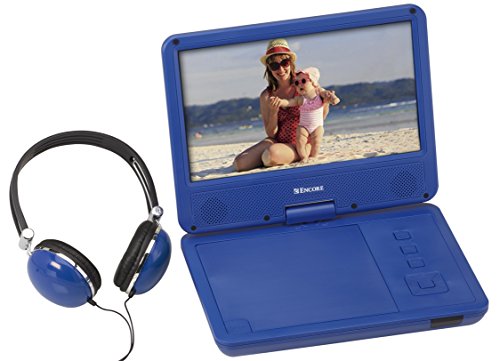9-inch-Portable-DVDCD-Player-with-Swivel-Screen-and-Fold-Rechargeable-Battery-Remote-Control-Travel-Bag-with-Matching-Color-Headphones-and-ACDC-Adapter-Encore-DVD901BMO-Blue
