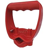 Back-Saving Tool Handle Attachment, Labor-Saving Ergonomic Shovel, or Rake Handle Add-on, RED