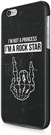 I'm Not A Princess I'm A Rock Star Skeleton Hand Black Marble Apple iPhone 6 PLUS/iPhone 6S PLUS SnapOn Hard Plastic Phone Protective Case Cover