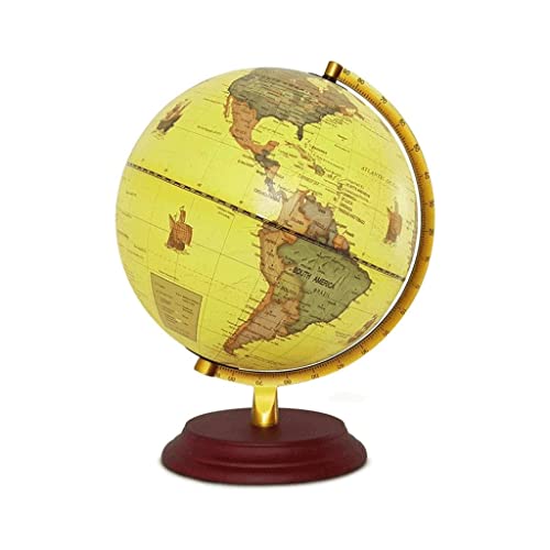 JDXQBLD Practical Globe World Globe with Small Table Lamp Solid Wood Educational Globe Mini Geographic World Globe Great for Educational Purposes Beautifully Decor，B M
