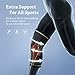Sable Knee Brace Support Compression Sleeves, 1 Pair FDA Registered Wraps Pads for Arthritis, ACL, Running, Pain Relief, Injury Recovery, Basketball and More Sports