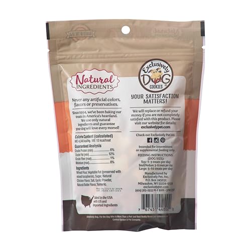 EXCLUSIVELY DOG BEST BUDDY BONES TRAINING TREATS FOR DOGS AND PUPPIES – ALL NATURAL, BAKED IN THE USA, IDEAL FOR TRAINING & AGILITY, NO ANIMAL BYPRODUCTS – CHICKEN FLAVOR, 5.5OZ RESEALABLE BAG