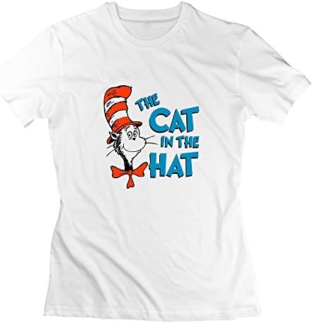 TIANYI Women Dr Seuss The Cat IN The Hat Short Sleeve T Shirt S White