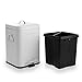 BINO Stainless Steel 1.3 Gallon / 5 Liter Square Oscar Step Trash Can, Matte White