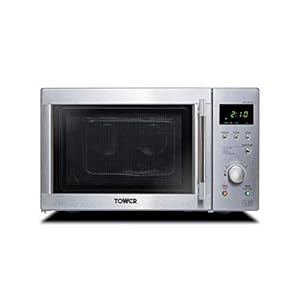 Tower-KOR6N7RST-Solo-Digital-Microwave-with-Dual-Wave-Defrost-800-W-20-Litre-Stainless-Steel Tower KOR6M1RDBK Touch Control Digital Microwave with Dual Wave, 2-Plate, 800W, 20 Litre, Black & Bottega T10020 Rapid…