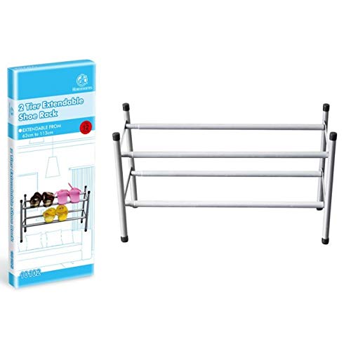 Housewares 2 Tier Extendable Shoe Rack
