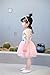 Niyage Little Girls Sleeveless Floral Princess Dress Tulle Tutu Sundress 4T Pink