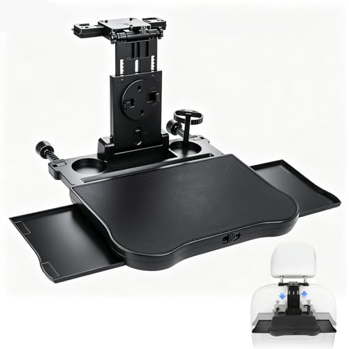 Car Table, Multifunctional Folding Rear Table for Cars, with Cup Holder and Tray, Removable, for Children, Travel, Work (Load Capacity 20 kg)