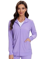 COZYFIT Scrub Jackets for Woman, Zip Front Nurse