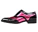 Bolano Lawson, Wingtip Oxford Dress Shoes for Men, Two-Tone & Shiny Metallic Oxfords, Men's Formal Tuxedo Shoes (Fuchsia/12)