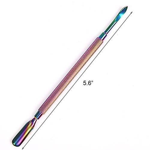 WOKOTO 4Pcs Nail Cuticle Pusher Stainless Steel Set Cuticle Trimmer Remover For Manicure Pedicure Polish Remover Tools