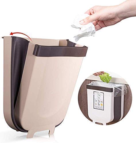 Agudo Folding Trash Can, Upgrade Wall Mounted Folding Waste Bin, Hanging Garbage Can for Agudo Folding Trash Can, Upgrade Wall Mounted Folding Waste Bin, Hanging Garbage Can for