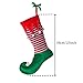Teresa's Collection 23 Inch Delightful Elf Christmas Stocking with Striped Decorative Corduroy, Themed with Tree Skirt (Not Included)