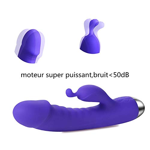 Massaggiatore-Elettrico-USB-Ricaricabile-10-Frequenze-Impermeabile-Viola