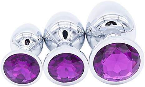 3Pcs/Set Small Medium Big Stainless Steel Metal Anale Dido Toys Products Anale Beads Purple