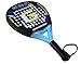GRANDCOW Padel Racket Padel Racquet Carbon Fiber Surface with EVA Memory Flex Foam Core Diamond Shape Pop Tennis Paddle Rackets (Blue)
