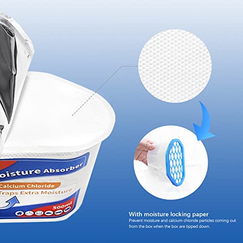 𝗩𝗮𝗰𝗽𝗹𝘂𝘀 Moisture Absorber Boxes (6 Pack), 10.5 Oz, Unscented Humidity Absorbers Attracts Extra