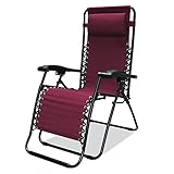 Caravan Sports Infinity Zero Gravity Chair, Burgundy (Lawn &amp; Patio)
