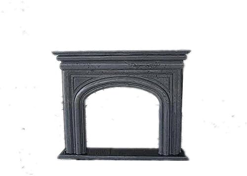 MCM3 Polished Marble Luxury Fireplace Mantel,Gray,67"x55"x11.8"