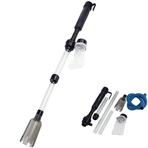 Aquarium Battery-Powered Gravel Cleaner Fish Tank Siphon Vacuum Water Change