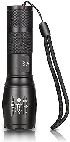LED Tactical Flashlight, 900 Lumens, Waterproof &amp; Rechargeable Flashlight with Adjustable Focus and Five Light Modes for Outdoor, EDC &amp; More by SHSHINE