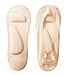Women's No Show Nylon Socks Arch Support Sponge Cushion Liner (2 Pairs) (Shoe-Size 5-6, 2Nude)