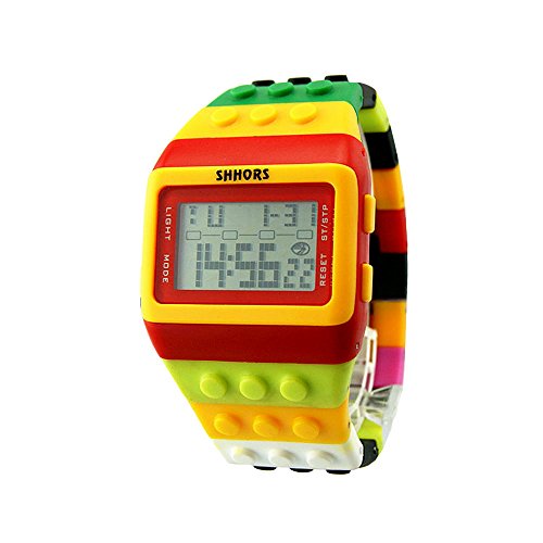 OWMEOT Unisex Colorful Digital Wrist Watch Life Waterproof Fashion (Coloful B)