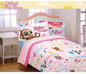 Amazon Com Littlest Pet Shop Twin Sheet Set Lps Littlest Lane