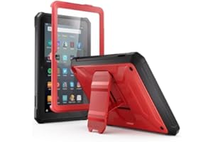 DJ&RPPQ Lightweight Shockproof Case with Stand Handle [Kids Friendly] All-New Case for Kids - Red