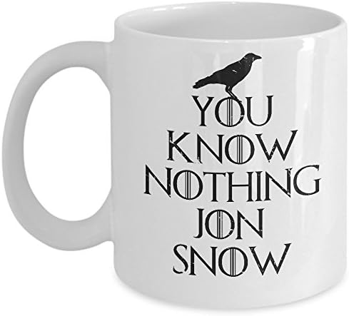 Funny Ygritte Mug - You Know Nothing Jon Snow Coffee &amp; Teacup - 11oz Ceramic TV Inspired Cup - Great Unique Gift Idea For TV Show Fans, Siblings, Friends, Family, Her or Him