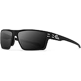 Gatorz Eyewear Sentix Sunglasses - Black Frame with Silver Logo Smoke Non-Polarized Lens - GZ-18-430