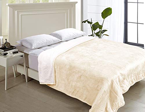 image for MARQUESS Electric Blanket MicroPlush Sherpa and Reversible Flannel Was