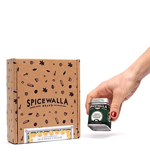 Spicewalla For The Health of It Spice Collection 6 Pack | Turmeric, Fennel Seed, Green Cardamom Powder, Ginger Powder, Coriander Seed, Cinnamon | Health-Focused Spices