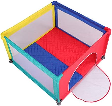 Children's Play Fence Indoor Home Baby Playpen with Mattress, Kid's Safety Activity Center, Extra Tall 70cm (Size : 100x100cm)